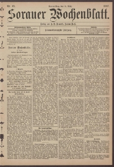 Sorauer Wochenblatt, Nr. 39. (31. M&auml;rz 1887)