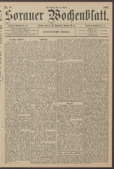 Sorauer Wochenblatt, Nr. 50. (13. April 1892)