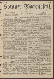 Sorauer Wochenblatt, Nr. 183. (9. August 1894)
