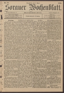 Sorauer Wochenblatt, Nr. 185. (11. August 1894)