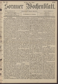 Sorauer Wochenblatt, Nr. 186. (12. August 1894)