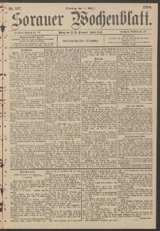 Sorauer Wochenblatt, Nr. 187. (14. August 1894)