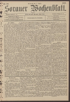 Sorauer Wochenblatt, Nr. 188. (15. August 1894)