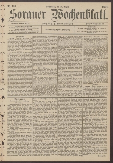 Sorauer Wochenblatt, Nr. 189. (16. August 1894)