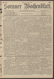 Sorauer Wochenblatt, Nr. 196. (24. August 1894)