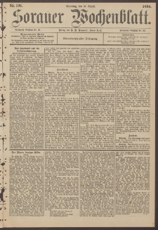 Sorauer Wochenblatt, Nr. 198. (26. August 1894)