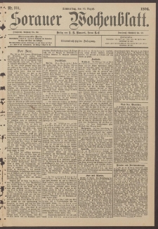 Sorauer Wochenblatt, Nr. 201. (30. August 1894)
