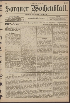 Sorauer Wochenblatt, Nr. 43. (9. April 1887)