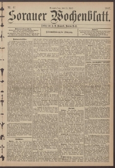 Sorauer Wochenblatt, Nr. 47. (21. April 1887)