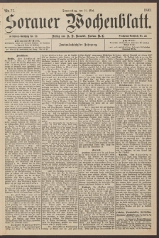 Sorauer Wochenblatt, Nr. 77. (19. Mai 1892)