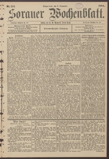Sorauer Wochenblatt, Nr. 209. (8. September 1894)