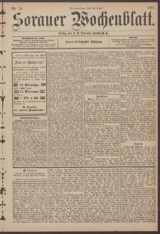 Sorauer Wochenblatt, Nr. 50. (28. April 1887)