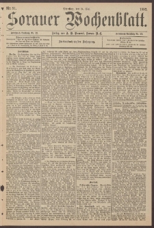 Sorauer Wochenblatt, Nr. 81. (24. Mai 1892)