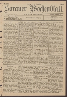 Sorauer Wochenblatt, Nr. 214. (14. September 1894)