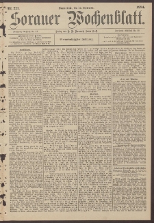 Sorauer Wochenblatt, Nr. 221. (22. September 1894)