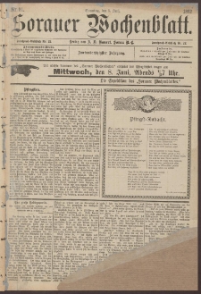 Sorauer Wochenblatt, Nr. 91. (5. Juni 1892)