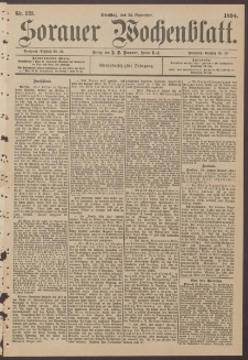 Sorauer Wochenblatt, Nr. 223. (25. September 1894)