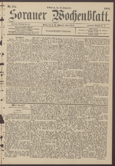 Sorauer Wochenblatt, Nr. 224. (26. September 1894)
