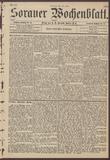Sorauer Wochenblatt, Nr. 93. (10. Juni 1892)