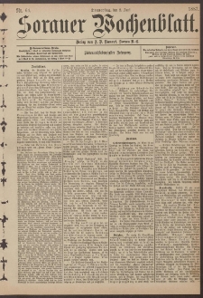 Sorauer Wochenblatt, Nr. 64. (2. Juni 1887)