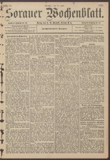 Sorauer Wochenblatt, Nr. 96. (14. Juni 1892)