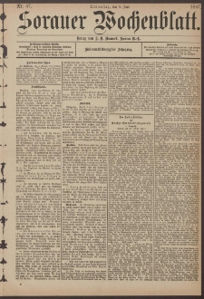 Sorauer Wochenblatt, Nr. 67. (9. Juni 1887)