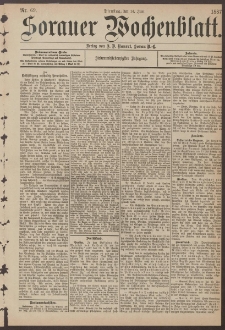 Sorauer Wochenblatt, Nr. 69. (14. Juni 1887)