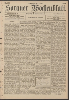 Sorauer Wochenblatt, Nr. 233. (6. Oktober 1894)