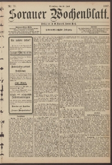 Sorauer Wochenblatt, Nr. 75. (28. Juni 1887)