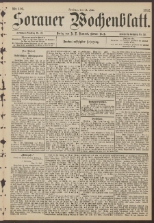 Sorauer Wochenblatt, Nr. 105. (24. Juni 1892)