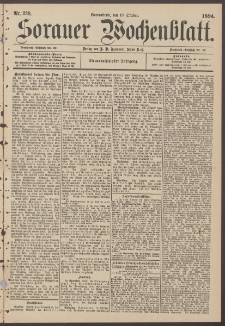 Sorauer Wochenblatt, Nr. 239. (13. Oktober 1894)