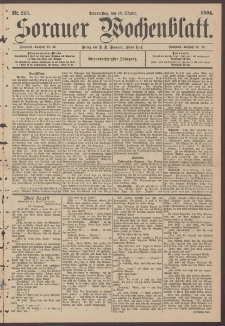 Sorauer Wochenblatt, Nr. 243. (18. Oktober 1894)