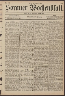 Sorauer Wochenblatt, Nr. 82. (14. Juli 1887)