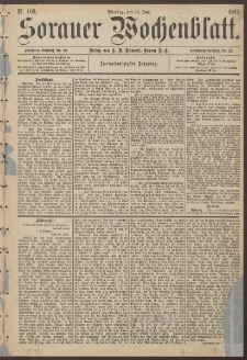 Sorauer Wochenblatt, Nr. 108. (28. Juni 1892)