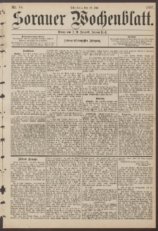 Sorauer Wochenblatt, Nr. 84. (19. Juli 1887)