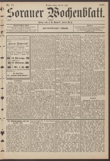 Sorauer Wochenblatt, Nr. 88. (28. Juli 1887)