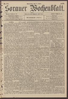 Sorauer Wochenblatt, Nr. 251. (27. Oktober 1894)