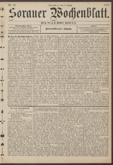 Sorauer Wochenblatt, Nr. 92. (6. August 1887)
