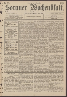Sorauer Wochenblatt, Nr. 256. (2. November 1894)