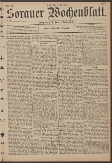 Sorauer Wochenblatt, Nr. 96. (16. August 1887)