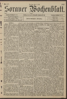 Sorauer Wochenblatt, Nr. 117. (8. Juli 1892)