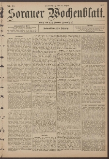 Sorauer Wochenblatt, Nr. 97. (18. August 1887)