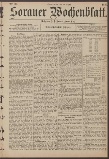 Sorauer Wochenblatt, Nr. 98. (20. August 1887)