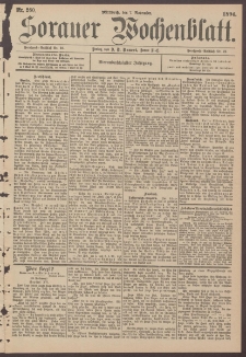 Sorauer Wochenblatt, Nr. 260. (7. November 1894)