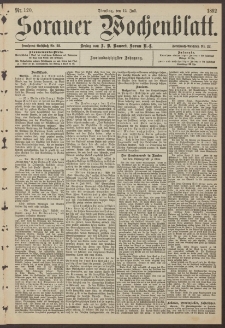 Sorauer Wochenblatt, Nr. 120. (12. Juli 1892)