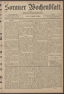 Sorauer Wochenblatt, Nr. 99. (23. August 1887)