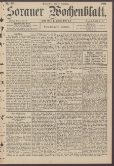 Sorauer Wochenblatt, Nr. 263. (10. November 1894)