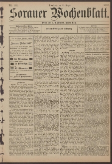 Sorauer Wochenblatt, Nr. 102. (30. August 1887)