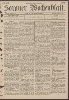 Sorauer Wochenblatt, Nr. 267. (15. November 1894)