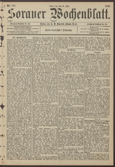 Sorauer Wochenblatt, Nr. 131. (24. Juli 1892)